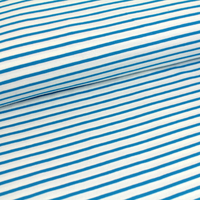 Biojersey Streifen wei-blau von Stoffonkel
